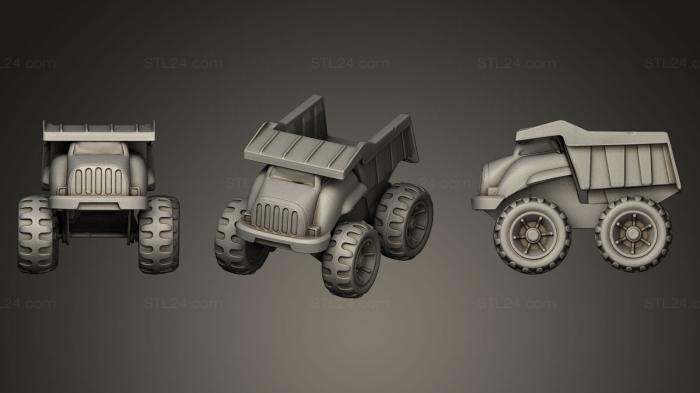 Автомобили и транспорт (Игрушечный самосвал, CARS_0007) 3D модель для ЧПУ станка